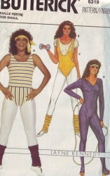 6319  BUTTERICK JAYNE STRETCH BODYSUIT, TOPS, BRIEFS PATTERN  8-10; 12,14; 16, 18 choice